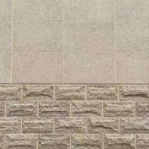 宝鸡 黄金麻自然面蘑菇石配荔枝面干挂