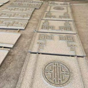 宝鸡 白麻花岗岩外墙立面雕刻板