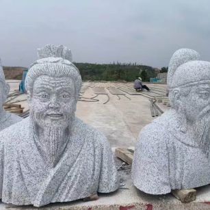 宝鸡 白麻花岗岩石材人物立体雕刻