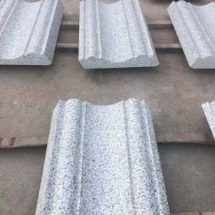 宝鸡 白麻花岗岩光面别墅线条