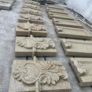 宝鸡 黄金麻花岗岩别墅外墙雕刻板