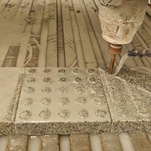 宝鸡 芝麻白花岗岩石材盲人石、盲道石、盲点石