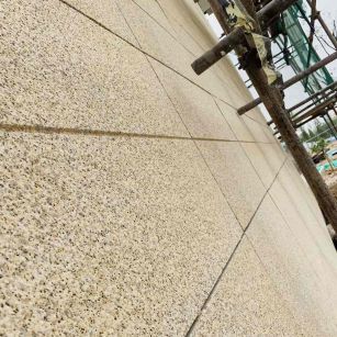 宝鸡 黄金麻花岗岩荔枝面外墙干挂石材效果示例