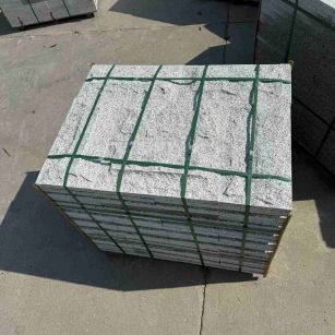 宝鸡 白麻花岗岩石材自然面蘑菇石成品