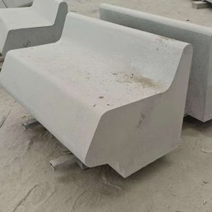 宝鸡 芝麻白花岗岩异形坐凳，石凳