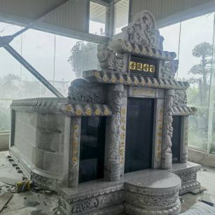 宝鸡 芝麻白墓碑效果展示图