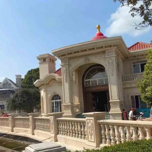 宝鸡 黄金麻花岗岩欧式别墅