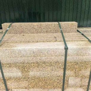 宝鸡 黄金麻花岗岩石材机切面栏杆料半成品