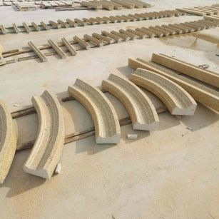 宝鸡 黄金麻花岗岩别墅线条