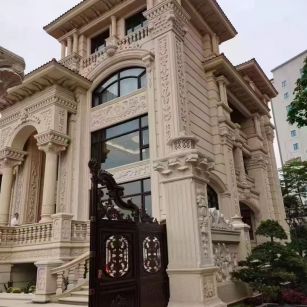 宝鸡 黄金麻花岗岩别墅外墙干挂效果展示