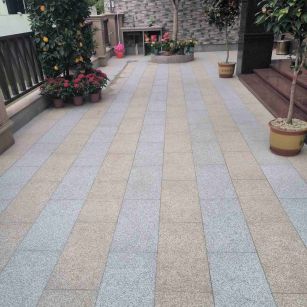 宝鸡 黄金麻白麻荔枝面庭院铺装展示