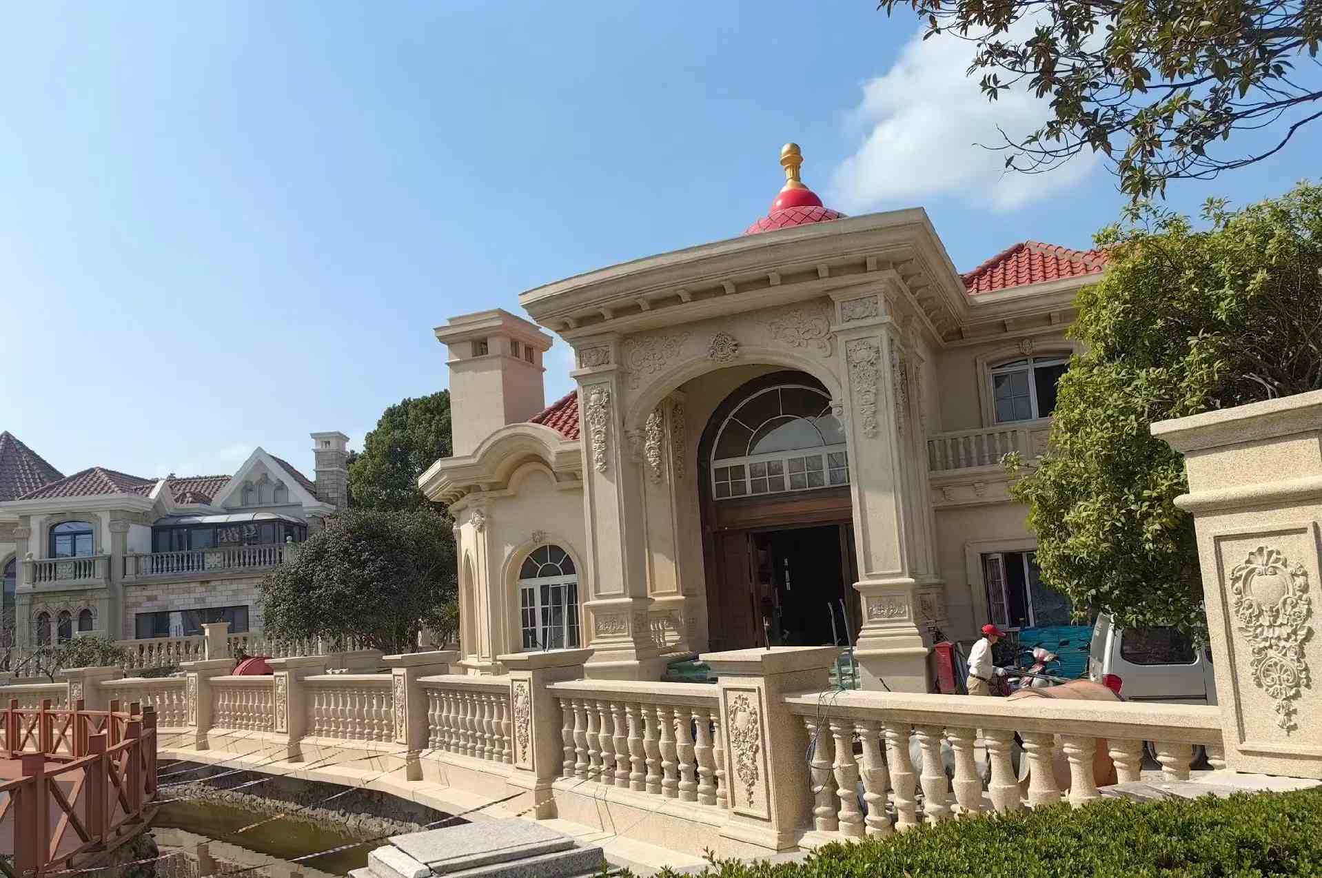 宝鸡 黄金麻花岗岩欧式别墅