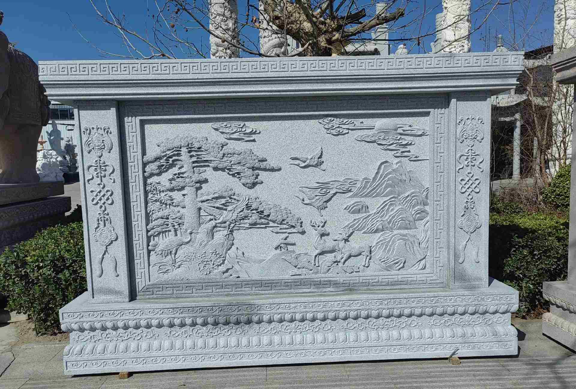 宝鸡 芝麻白大型照壁，屏风，影壁