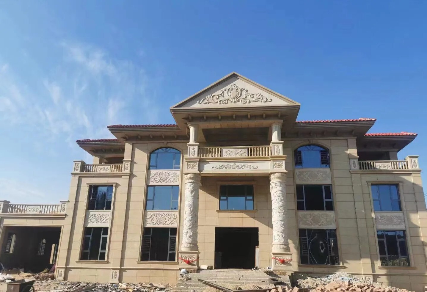 宝鸡 黄金麻花岗岩别墅外墙干挂