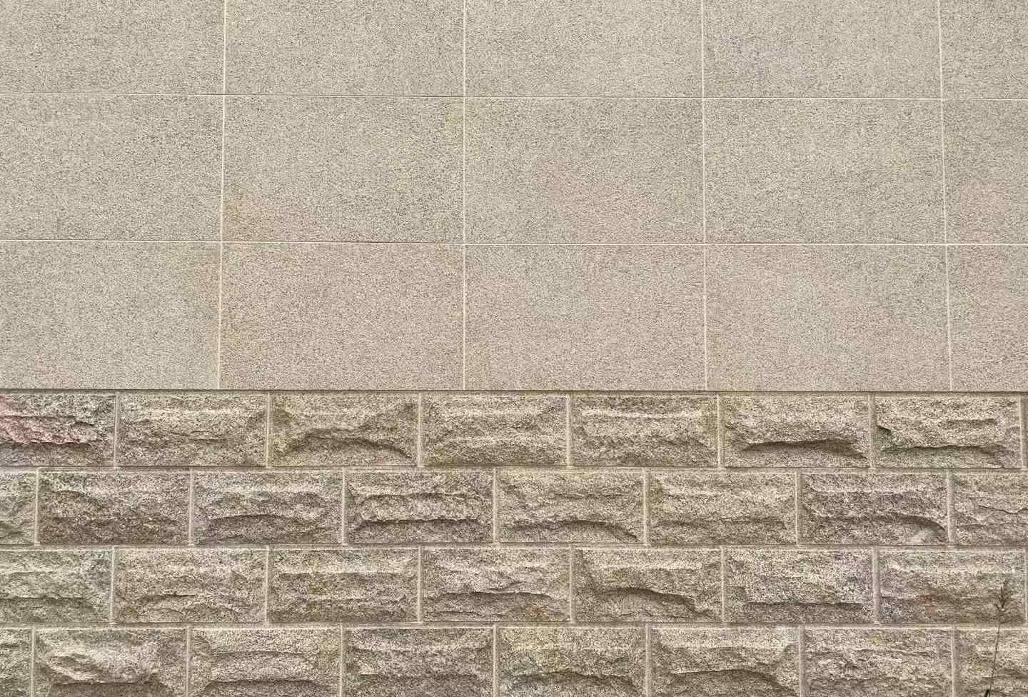 宝鸡 黄金麻自然面蘑菇石配荔枝面干挂